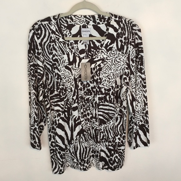 Chico's Tops - Chico's Zebra Patterned Women's Blouse - NWT